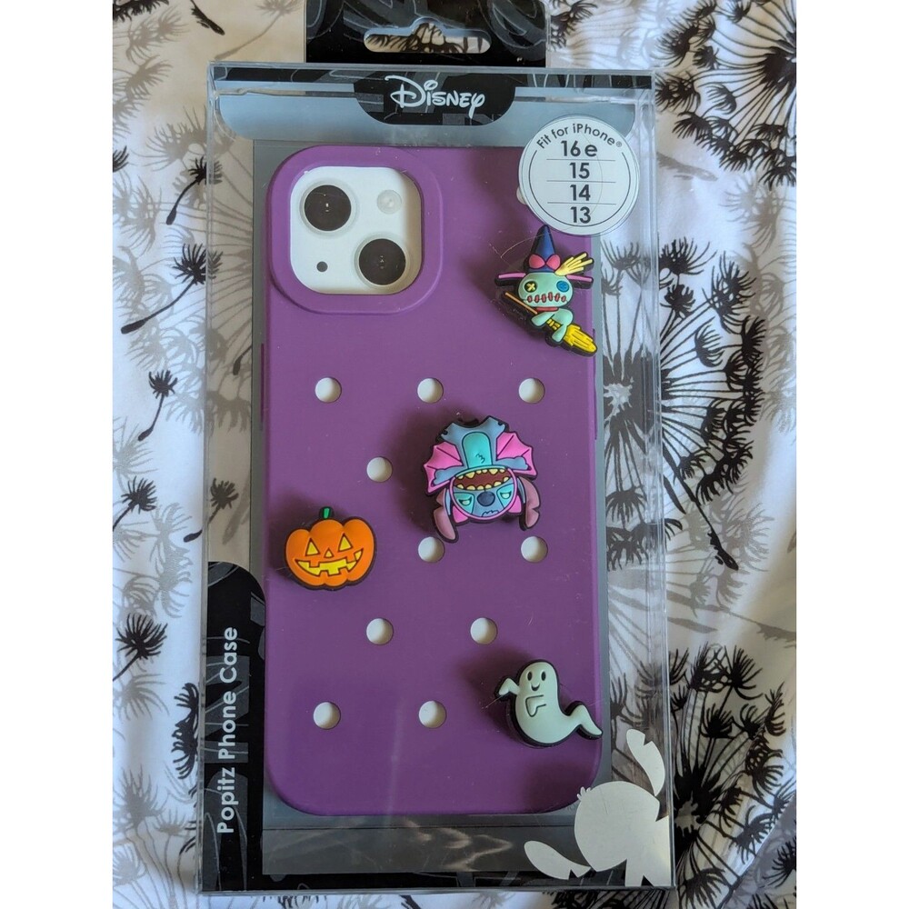 NIB Disney Stitch Purple Snap-On Lightweight Popitz Case iPhone 13 14 15 16e